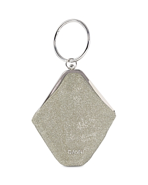Ganni Diamond Glitter Ring Handle Bag In Gold