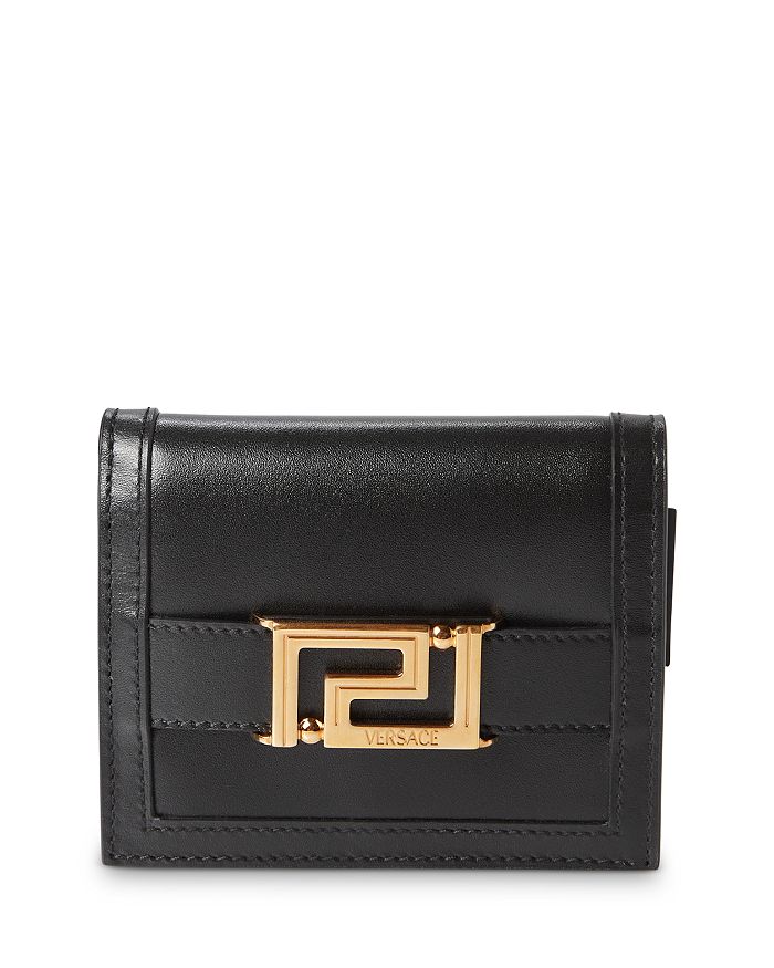 Versace Greca Goddess Leather Wallet | Bloomingdale's