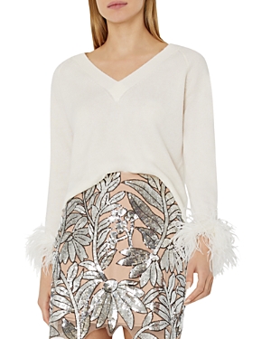 MILLY FEATHER CUFF SWEATER