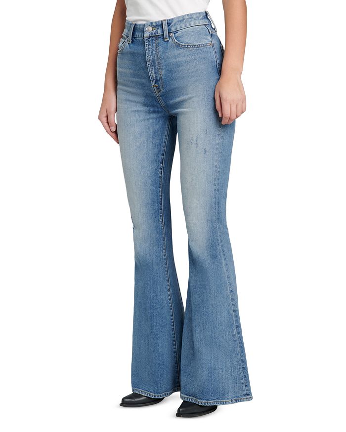 7 For All Mankind High Rise Mega Flare Jeans in Maribel | Bloomingdale's