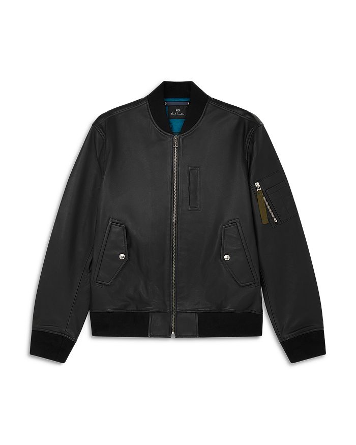 PS Paul Smith - Leather Bomber Jacket