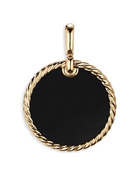 David Yurman - 18K Yellow Gold DY Elements® Disc Pendant with Black Onyx & Mother-of-Pearl