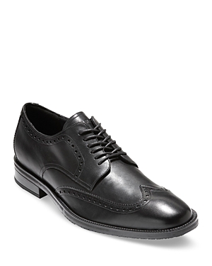 Cole Haan Men's Modern Essentials Lace Up Wingtip Oxford Dress Shoes In Black