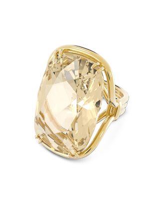 Swarovski Harmonia Oversize Crystal Cocktail Ring in Gold Tone ...