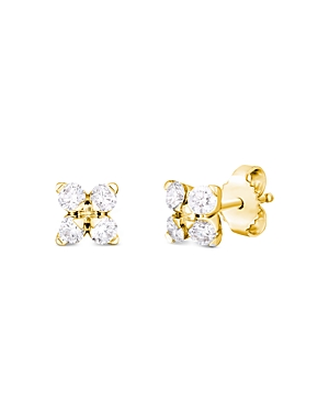 Roberto Coin 18K Yellow Gold Love in Verona Diamond Flower Stud Earrings
