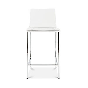 Euro Style Chloe Counter Stool In Clear
