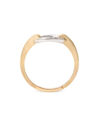 18K White & Yellow Gold Jaipur Link Diamond Ring