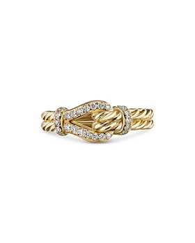 David Yurman - 18K Yellow Gold The Thoroughbred® Diamond Loop Ring
