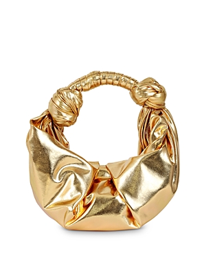 Simon Miller Lame Lopsy Metallic Vegan Leather Top-handle Bag In Star Gold