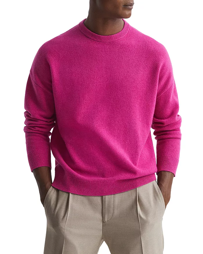 REISS Parks Merino Wool Solid Regular Fit Crewneck Sweater