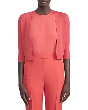 Lafayette 148 Cropped Open Front Cardigan In Vibrant Co