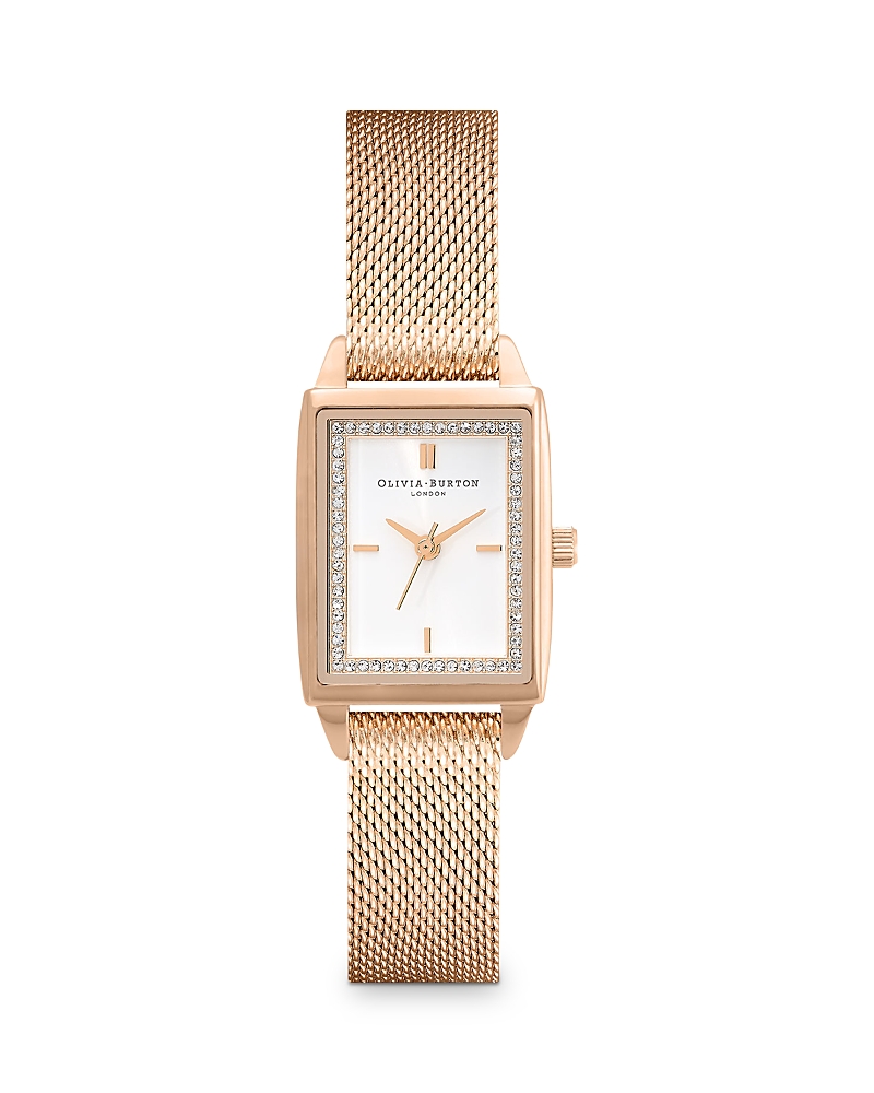 Olivia Burton Women's Quartz Rose Gold-tone Stainless Steel Bracelet Watch 25.5mm X 20.5mm