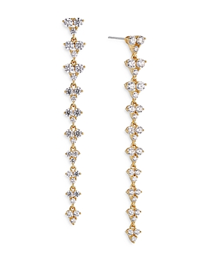 NADRI PAVE THE WAY LONG LINEAR DROP EARRINGS