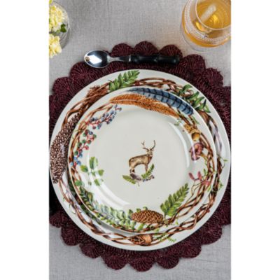 Forest Walk Caf&amp;eacute; Au Lait Dessert/Salad Plate, Assorted Set 4
