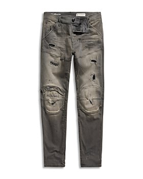 G-STAR RAW - 5620 3D Knee-Zip Skinny Fit Jeans in Sun Faded Cement