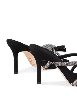 サンダル・ミュール Margi Sandals - Loeffler Randall - Black - Suede Loeffler Randall Women's Margi Bow Embellished Sandals