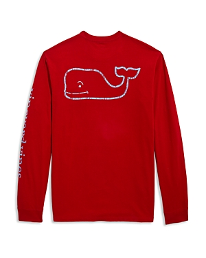 Vineyard Vines Garment Dyed Vintage Whale Tee In Savvy Red