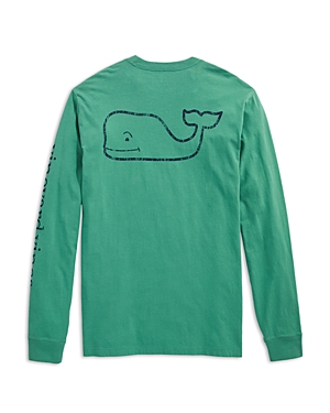 Vineyard Vines Garment Dyed Vintage Whale Tee In Starboard Green