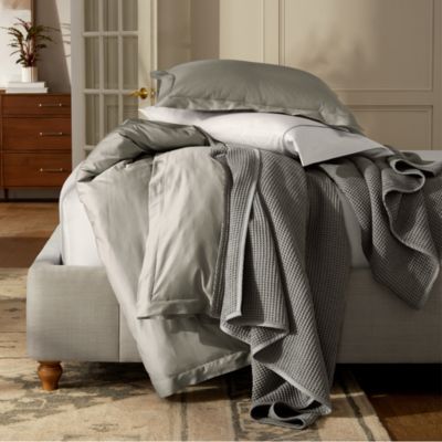Signature Organic Cotton Hemmed Duvet Set, Full/Queen