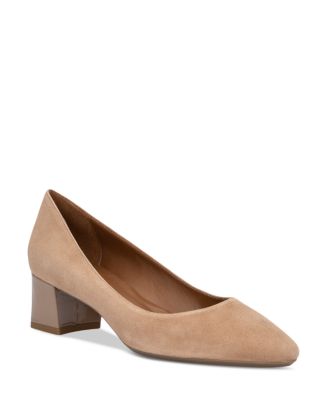 Aquatalia Women's Pasha Pointed Toe Block Heel Pumps Bloomingdale's