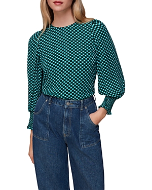 Whistles Sun Check Tessa Top In Multicolor