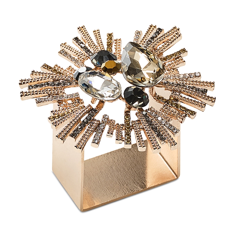 Kim Seybert Bijoux Napkin Ring, Set Of 4 In Champagne