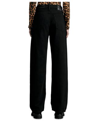 Featherweight Logan High Rise Wide Leg Jeans in Black