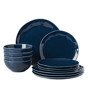 Lenox Bay Colours 12-piece Dinnerware Set In Blue