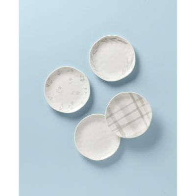 Oyster Bay Tidbit Plates in Assorted Patterns, Set of 4