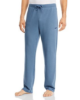 BOSS - Cotton Blend Waffle Knit Logo Embroidered Pajama Pants