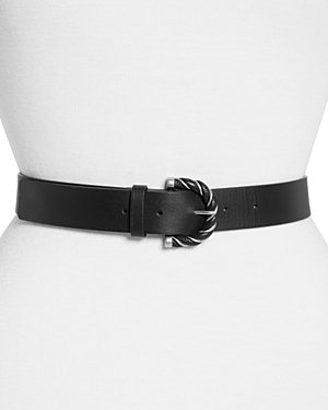 Bottega Veneta Women's Leather Belt In Titanium