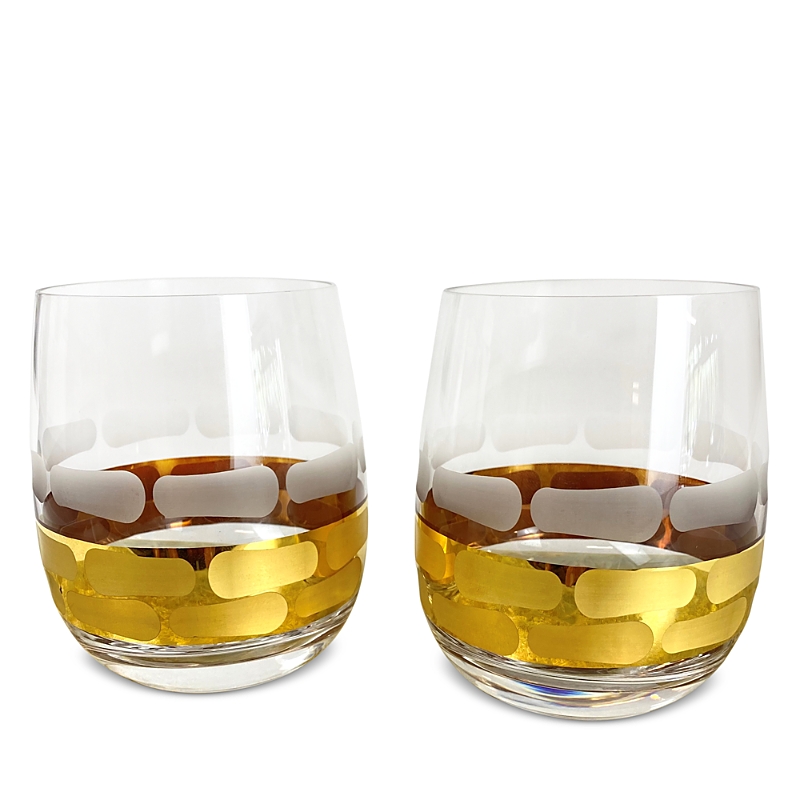 Michael Wainwright Truro Gold Stemless Wine Glasses, Set Of 2 In Gold