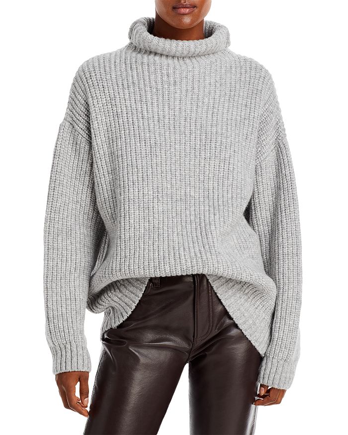 Anine Bing Sydney Ribbed Knit Turtleneck Sweater | Bloomingdale's