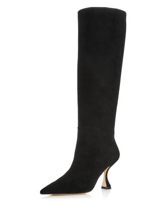 Stuart Weitzman - Women's Xcurve Pointed Toe Slouch Tall High Heel Boots