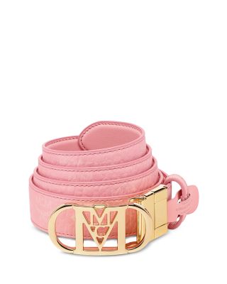 Pink mcm belt men's hotsell