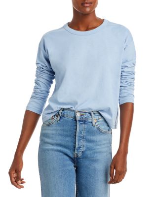 rag bone The Slub Cropped Long Sleeve Tee Bloomingdale's