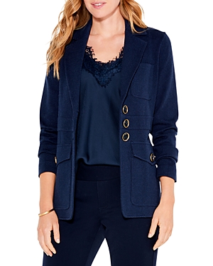 Nic + Zoe Editor Single-breasted Blazer In Blue