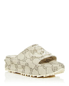 Gucci - Women's GG Print Platform Slide Sandals