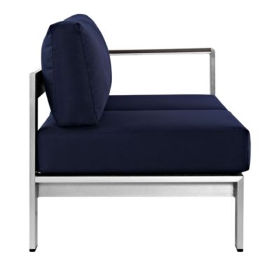 Shore Right-Arm Corner Sectional Outdoor Patio Aluminum Loveseat