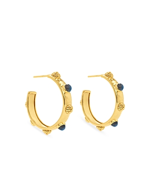 Capucine De Wulf Cleopatra Hoop Earrings In Blue/gold