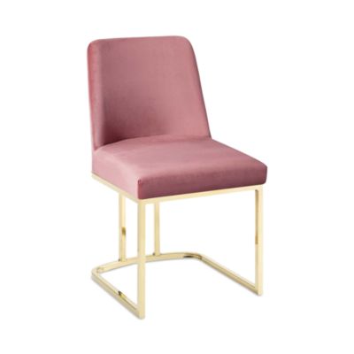 Modway Amplify Sled Base Performance Velvet Dining Side Chair in Gold Tone