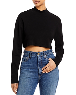 RE/DONE RE/DONE CROPPED MOCK NECK TEE