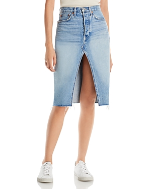 RE/DONE RE/DONE MID LENGTH DENIM SKIRT