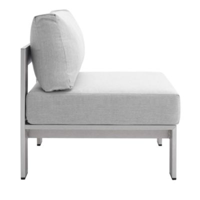  Shore Sunbrella Fabric Aluminum Outdoor Patio Armless Chair