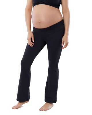 Fold Down Flared Maternity Leggings