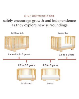 Yuzu 8 in 1 Convertible Crib with All Stages Conversion Kits