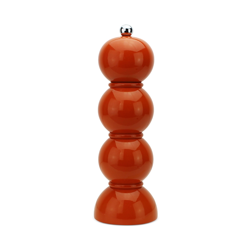 Addison Ross Bobbin Lacquered Salt Or Pepper Mill Grinder In Orange