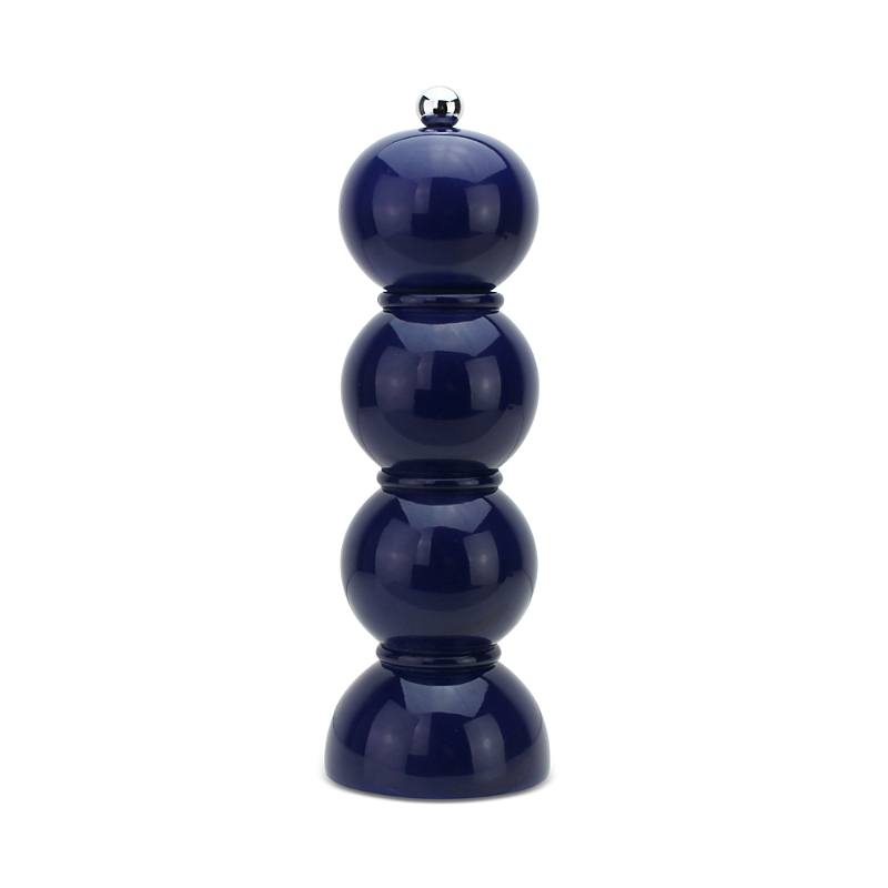Addison Ross Bobbin Lacquered Salt Or Pepper Mill Grinder In Navy