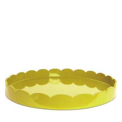 Addison Ross - Large Lacquer Scalloped Tray, 16" Round