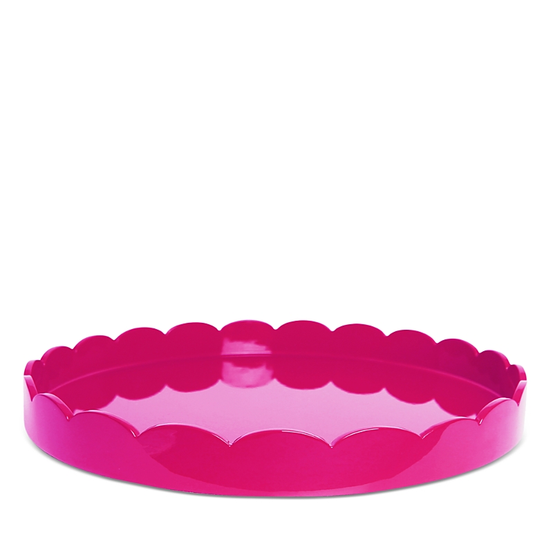 Addison Ross Large Lacquer Scalloped Tray, 16 Round